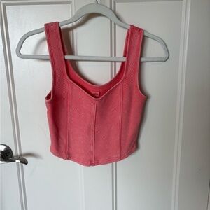 Aerie Pink Crop Tank Top